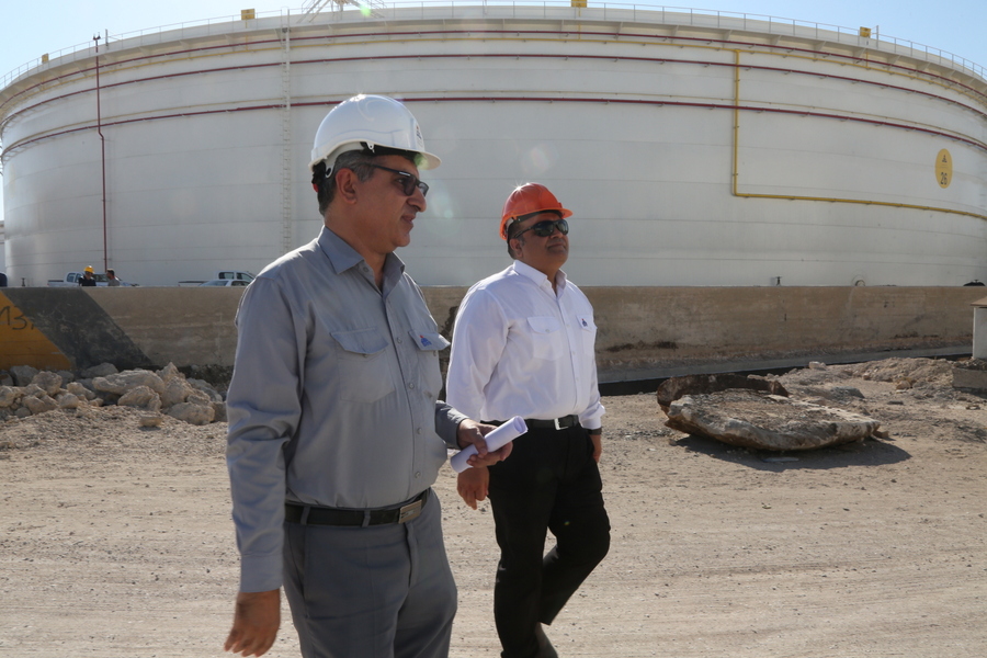 کارگران+ بازدید+ پروژه ها + رییس پایانه نفتی خارگ 35