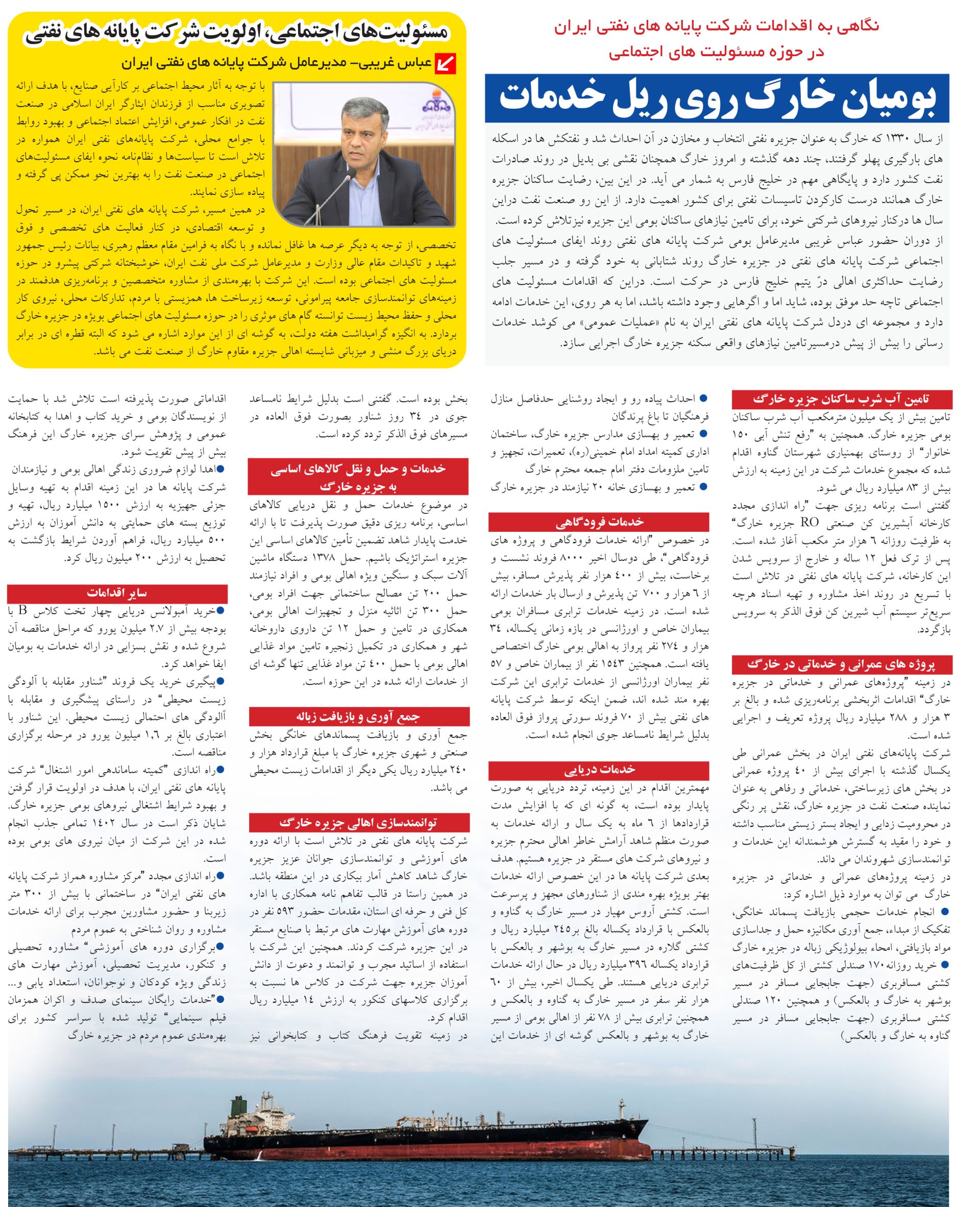 مسئولیت های اجتماعی+ خلیج فارس