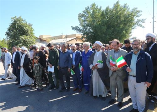 راهپیمایی مردم انقلابی خارگ در محکومیت حادثه تروریستی کرمان + تصاویر
