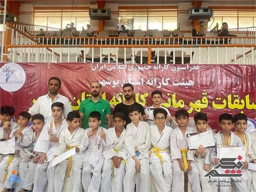 افتخار آفرینی کاراته کاران پایانه نفتی خارگ در مسابقات قهرمانی استان بوشهر
