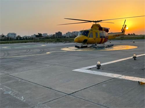 بیمار تصادفی با بالگرد از جزیره خارگ به بوشهر اعزام شد