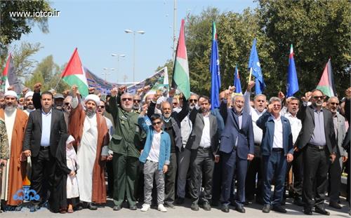 حماسه حضور کارکنان شرکت پایانه‌های نفتی ایران در راهپیمایی روز جهانی قدس