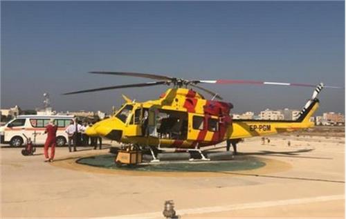 بیمار اورژانسی با بالگرد از خارگ به بوشهر اعزام شد
