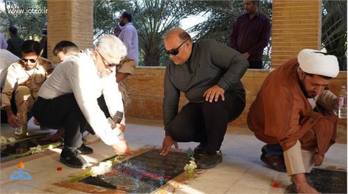 تجدید میثاق کارکنان پایانه نفتی خارگ با شهدا