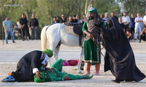 آیین تعزیه‌خوانی و روایت‌گری عاشورا در جزیره خارگ برگزار شد